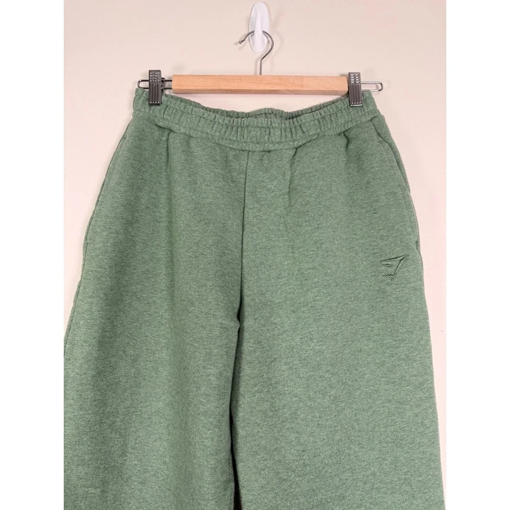 Gymshark Rest‎ Day Sweats Joggers Sage Green Marl High Waisted Sweatpants Small - Picture 3 of 9
